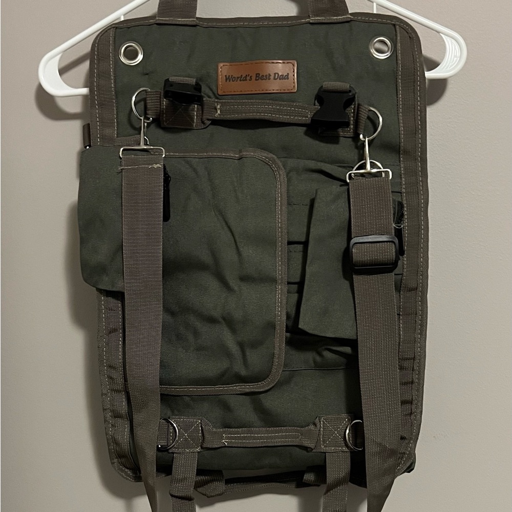 Men's Green roll up tool bag/ toiletry bag etc